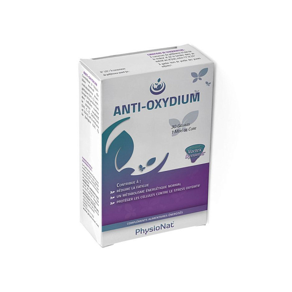 PhysioNat - Anti-Oxydium - антиоксиданты, увеличение энергии, C (аскорбиновая кислота), E (токоферол), 30 капсул