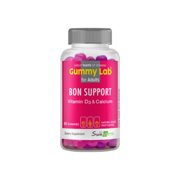 Gummy Lab - Bon Support - для мозга и нервной системы, костей, суставов и связок, 60 жевательных мармеладок