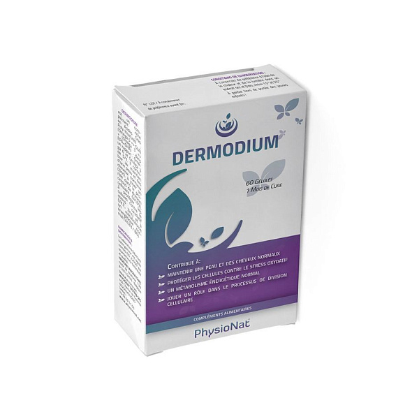 PhysioNat - Dermodium - здоровье кожи и волос, рыбий жир, витамины, 60 капсул
