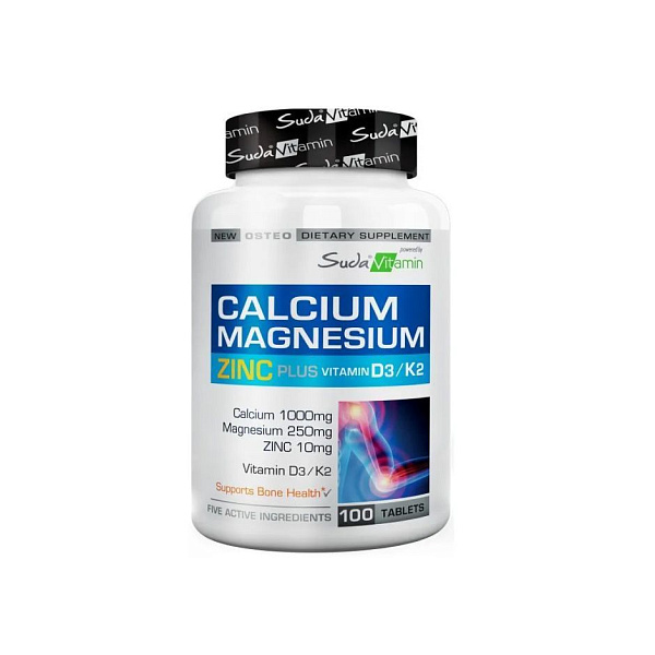 Suda Vitamin - Calcium Magnesium - Здоровье костей, укрепление иммунитета, 100 таблеток