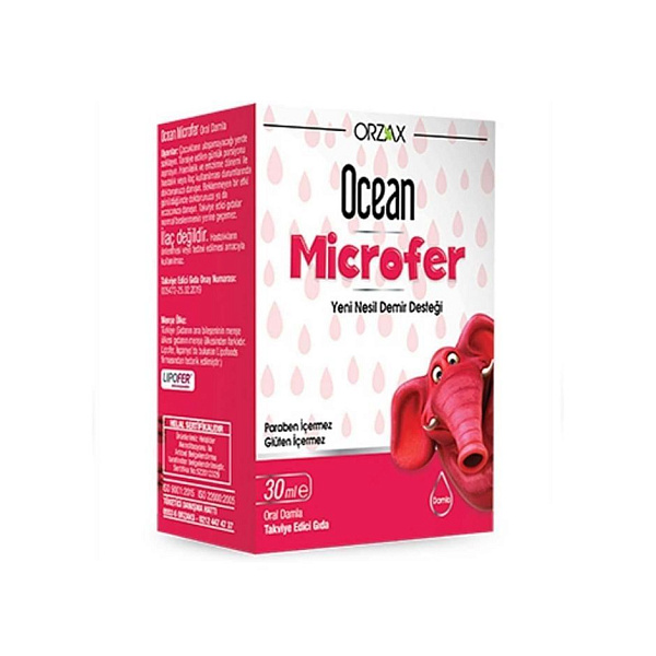 Orzax - Ocean Microfer Drops - кости, суставы и связки, железо (Fe), 8.5 мг, капли, 30 мл