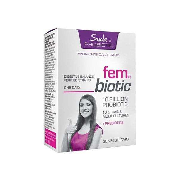 Suda Vitamin - Fem biotic, пробиотики для женщин, 30 капсул
