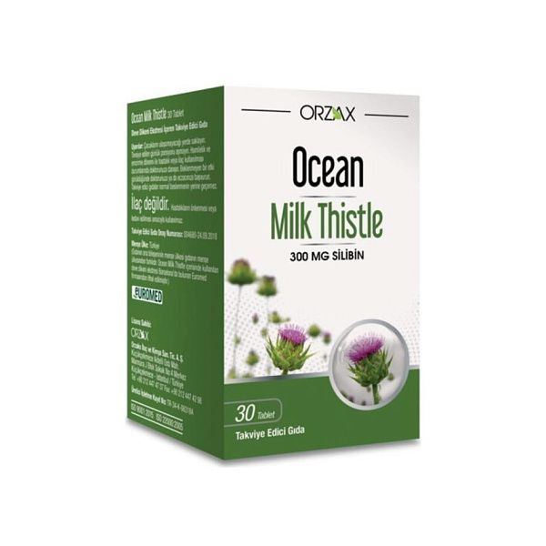 Orzax - Ocean Milk Thistle - экстракт расторопши, детокс и очищение, 30 капсул