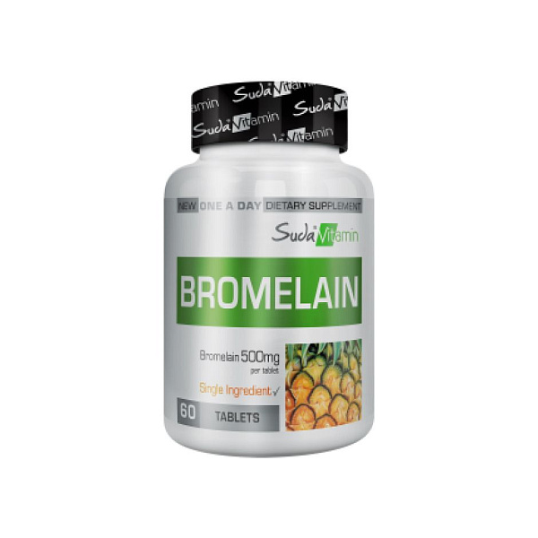 Suda Vitamin - Bromelain, кишечник и желудок, 60 таблеток