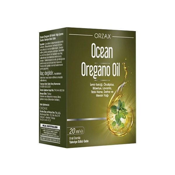 Orzax - Ocean Oregano Oil Drops - масло орегано, растительные масла, укрепление иммунитета, 20 мл