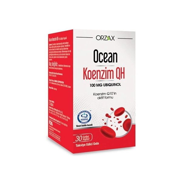 Orzax - Ocean Coenzyme QH - коэнзим, сердце и сосуды, детокс и очищение, 30 капсул