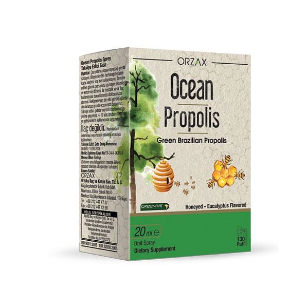 Orzax - Ocean Propolis - прополис, укрепление иммунитета и дыхательной системы, 35 мг, 20 мл