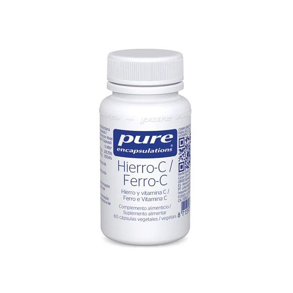 Pure encapsulation - Hierro - C, для веганов, 60 капсул