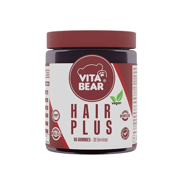 Vita Bear - Hair Plus Веганский комлекс витаминов для волос - 60 жевательных мармеладок