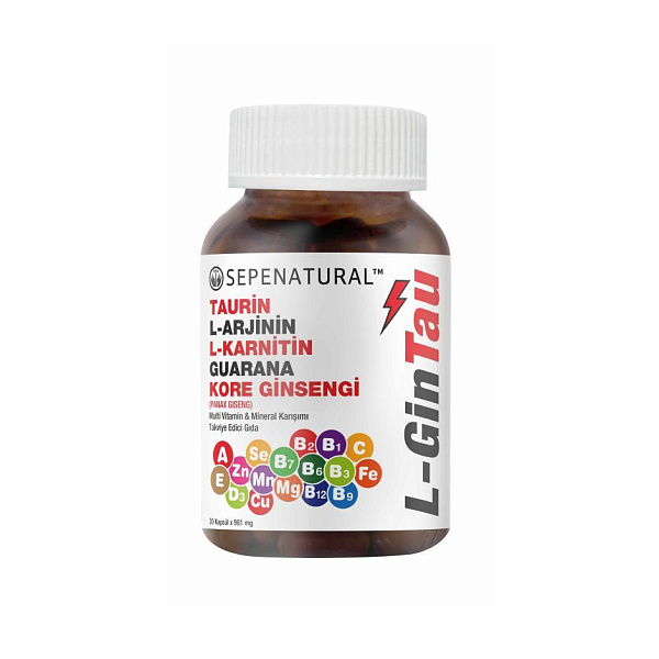 Sepenatural - L-GinTau - аминокислоты, мультивитамин, микроэлементы, 30 капсул