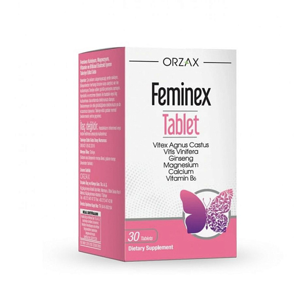 Orzax - Feminex - женское здоровье, экстракты трав, 30 таблеток