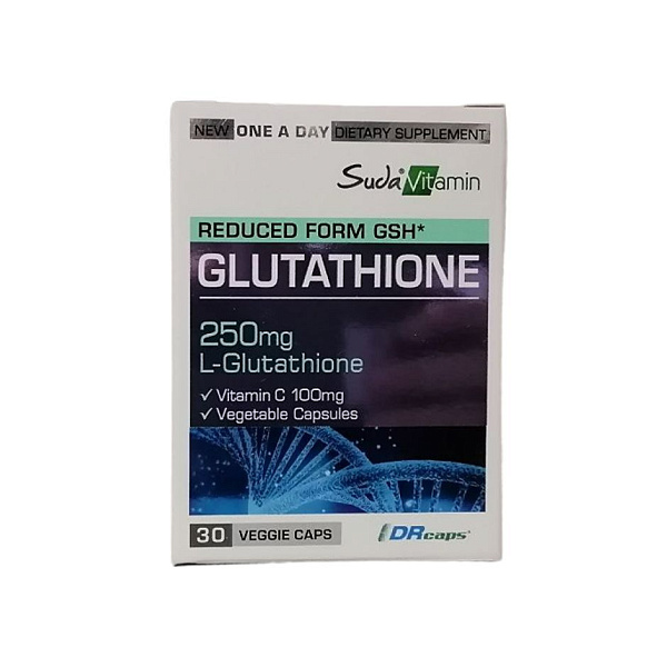 Suda Vitamin - Glutathione - очищение организма, здоровая кожа, глутатион, 250 мг, 30 капсул