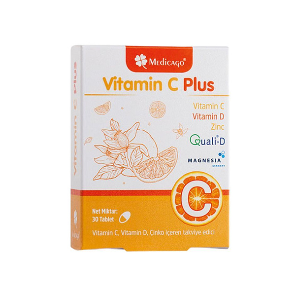 Medicago - Vitamin C plus - C (аскорбиновая кислота), D3 (холекальциферол) - 1000 МЕ, 30 таблеток