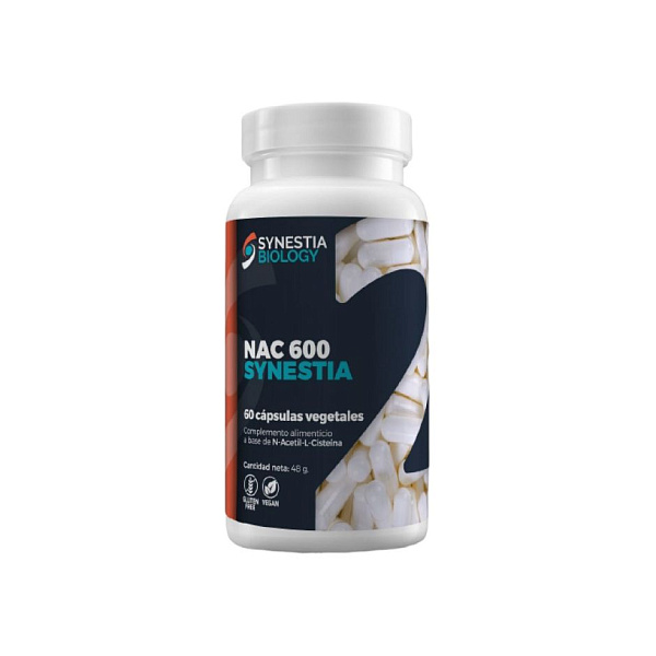 Synestia biology - Nac 600 - Детокс и очищение, N-ацетил-L-цистеин, 600 мг, 60 капсул