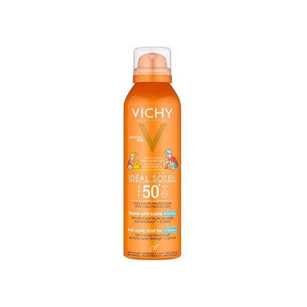 Vichy - Ideal Soleil SPF 50 - Солнцезащитный спрей анти-песок для детей, 200 мл