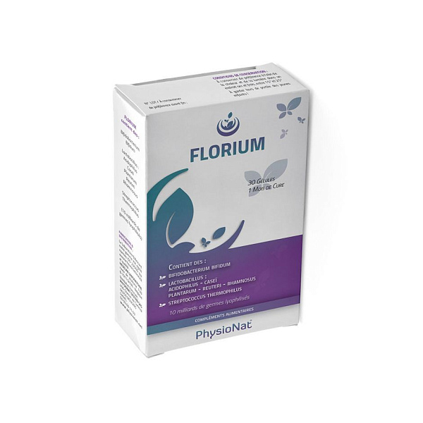 PhysioNat - Florium - пробиотики, 30 капсул