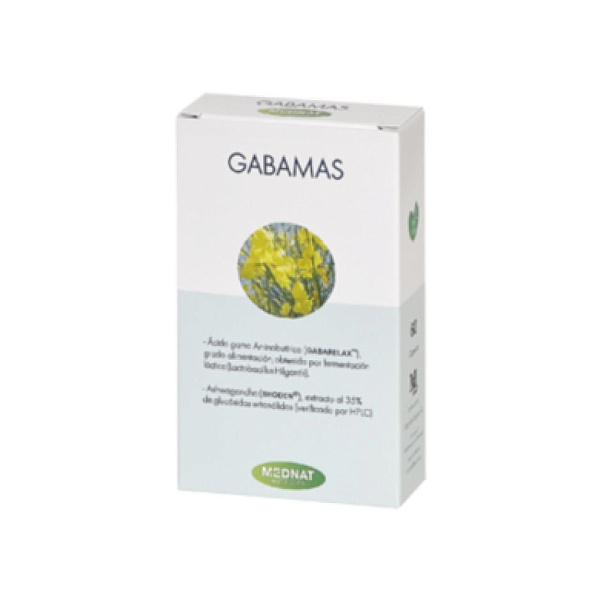 Mednat - Gabamas - ГАМК, ашваганда, B6 (пиридоксин), 60 капсул