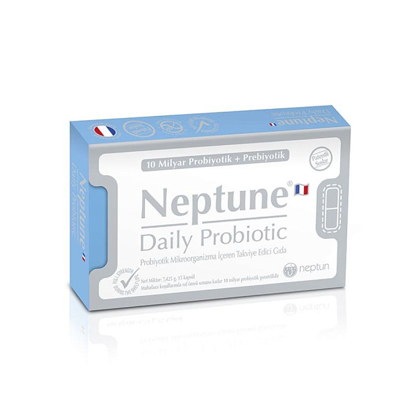Neptune - Daily probiotic - пробиотики, 15 капсул