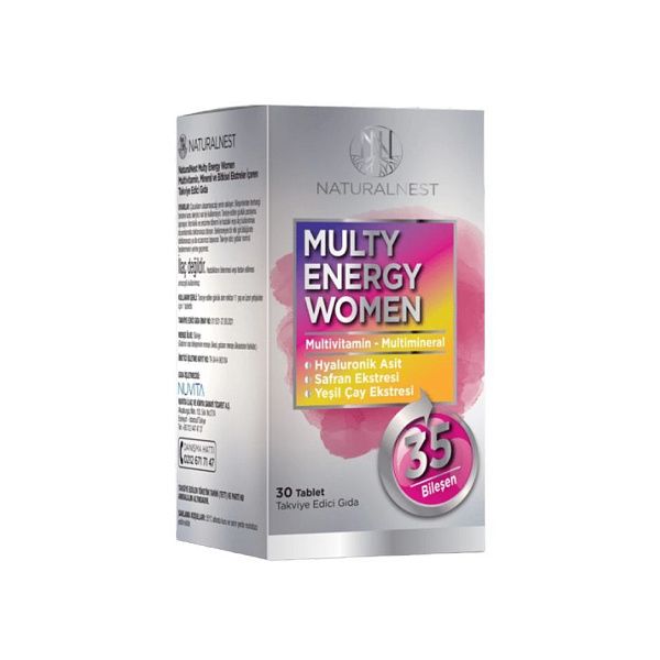 Naturalnest - Multy Enegy Women - комплекс для женщин, витамины, микроэлементы, 30 таблеток