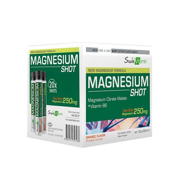 Suda Vitamin - Magnesium Shot - магний, витамин B6, 25 мл, 20 шотов