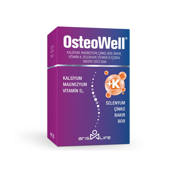 Aris Life - OsteoWell - D3 (холекальциферол), K2 (менахинон), 30 таблеток