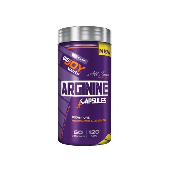 Bigjoy - Arginine - аргинин, аминокислоты, 120 капсул