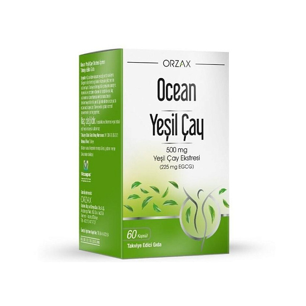 Orzax - Ocean Green Tea - экстракт зеленого чая, сердце и сосуды, детокс и очищение, 60 капсул