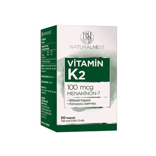 Naturalnest - Vitamin K2 - K2 (менахинон) - 100 мкг, 30 капсул