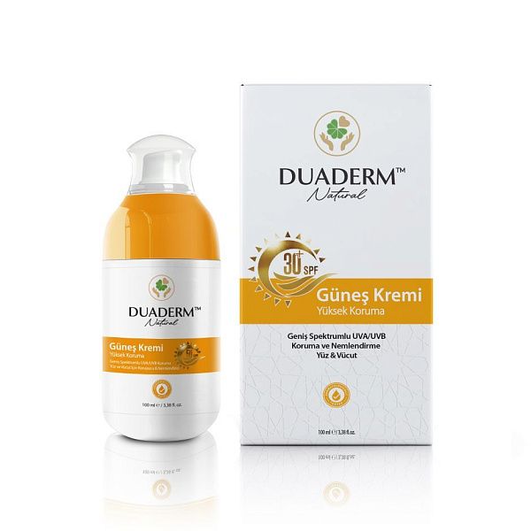 DUADERM - Солнцезащитный крем для лица и тела SPF 30 (витамин E + UVA UVB) 100мл, 100 мл