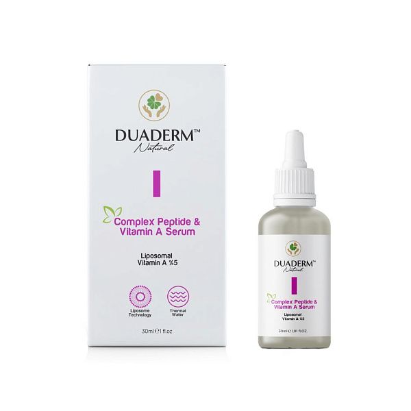 DUADERM - Сыворотка против морщин с комплексом пептидов и витамином А, 30 мл