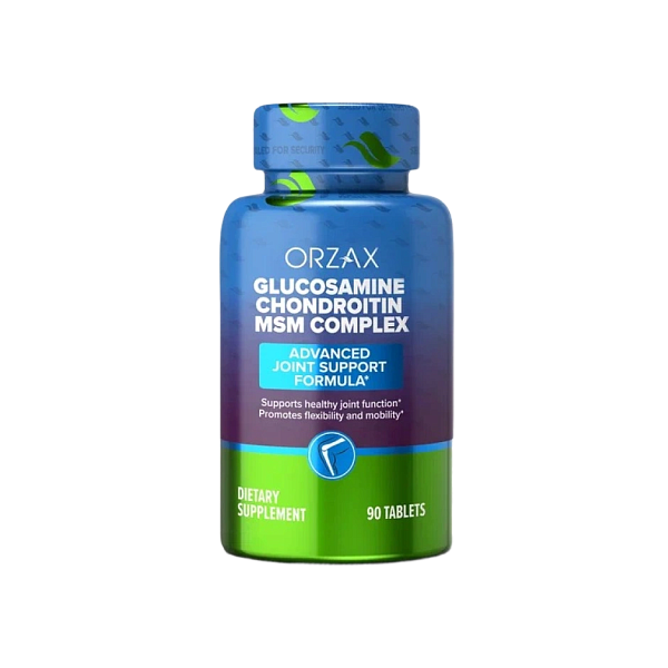 Orzax - Здоровье суставов, Глюкозамин Хондроитин МСМ Комплекс, 90 таблеток