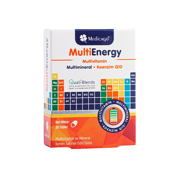 Medicago - MultiEnergy - мультивитамин, микроэлементы, 30 таблеток
