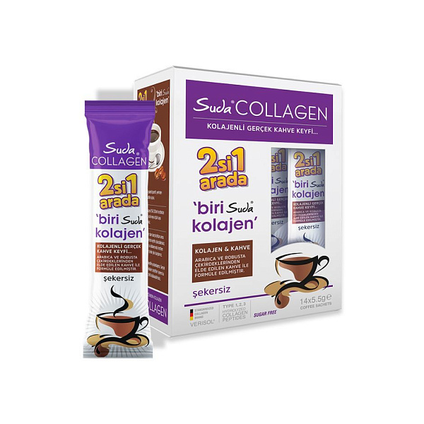 Suda Collagen - Коллагеновый Кофе, 14 пакетиков