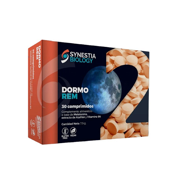 Synestia biology - Dormo Rem - мелатонин, шафран, B6 (пиридоксин), 30 таблеток