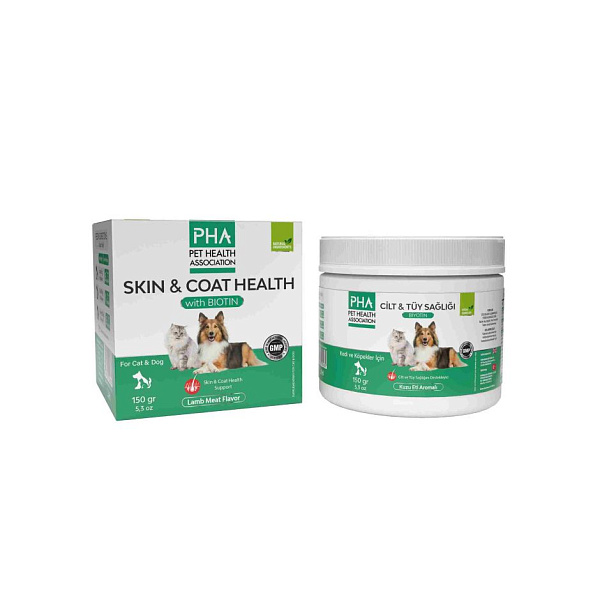 Pet Health Association - Skin & Coat Health powder - здоровая шерсть и кожа, порошок, 150 гр