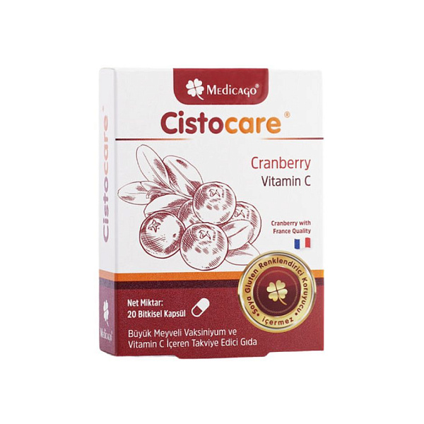 Medicago - Cistocare - C (аскорбиновая кислота), 20 капсул