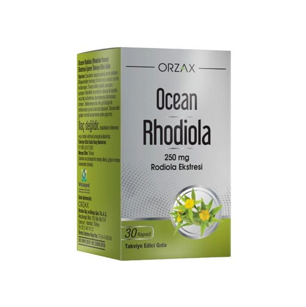 Orzax - Ocean Rhodiola - родиола розовая, сердце и сосуды, мозг и нервная система, 250 мг, 30 капсул