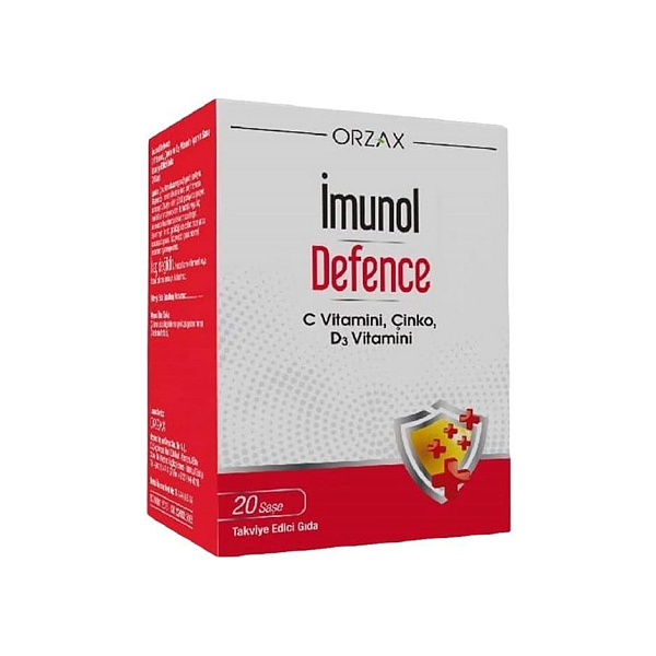 Orzax - İmunol Defence - D3 (холекальциферол), C (аскорбиновая кислота), 20 пакетиков