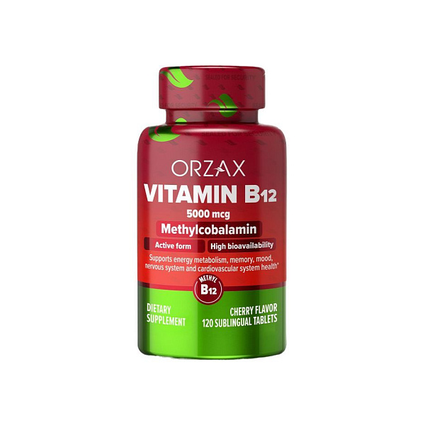 Orzax - Vitamin B12  - B12 (метилкобаламин) - 5000 мкг, 120 таблеток