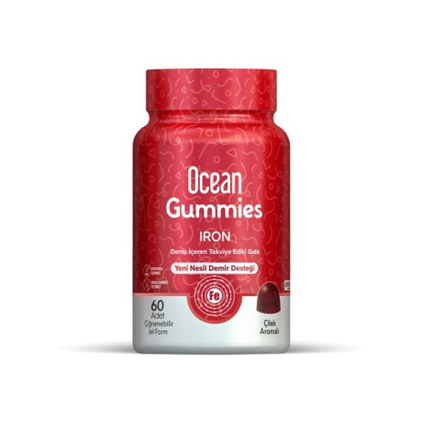 Ocean Gummies Iron – Жевательный мармелад с железом – 60 штук