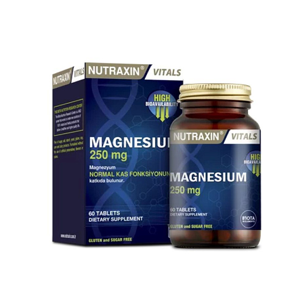 Nutraxin - Magnesium - магний (Mg), 60 таблеток