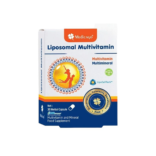 Medicago - Liposomal Multivitamin - Витамины для Вашей энергии и здоровья, 30 капсул