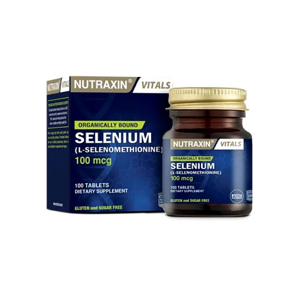 Nutraxin - Selenium (L selenomethionine) - селен (Se), 100 таблеток